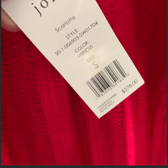 JOIE Scarlotte sweater hibiscus pink -S-NWT! - Picture 2 of 2